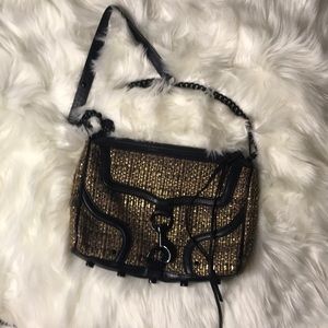 Rebecca Minkoff crossbody black and gold
